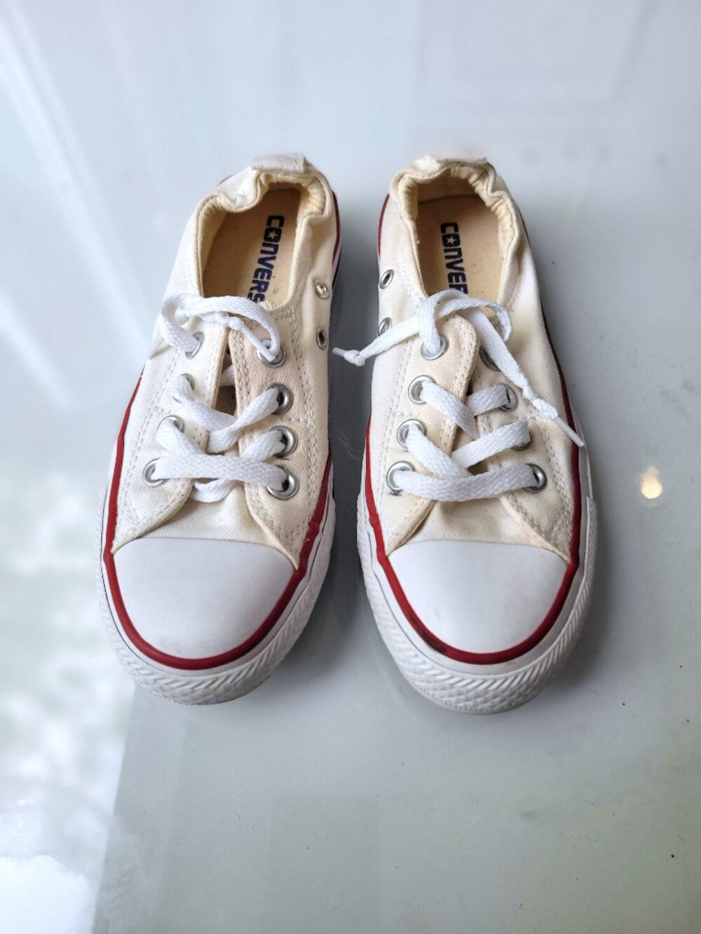 Converse Ivory Colour Low Tops Size US 5